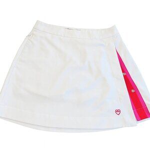 G/FORE White and Pink Women's Skort